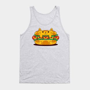 Cat Hot Dog Tank Top